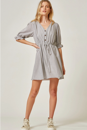 Just For Fun Dress - Charcoal