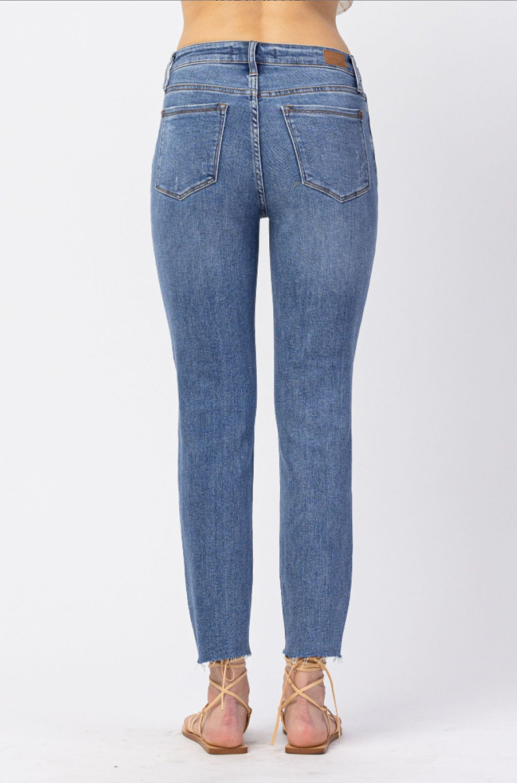 Judy Blue Sunflower Embroidered Girlfriend Jeans