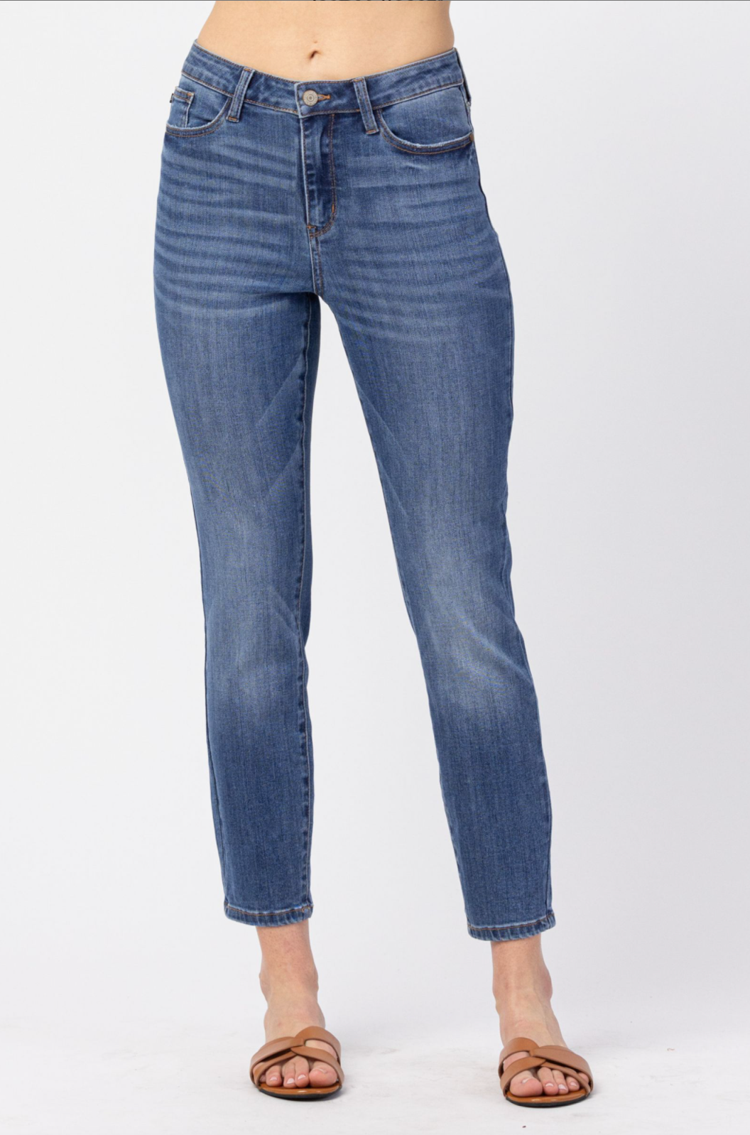 Judy Blue Non-Distressed Girlfriend Jeans