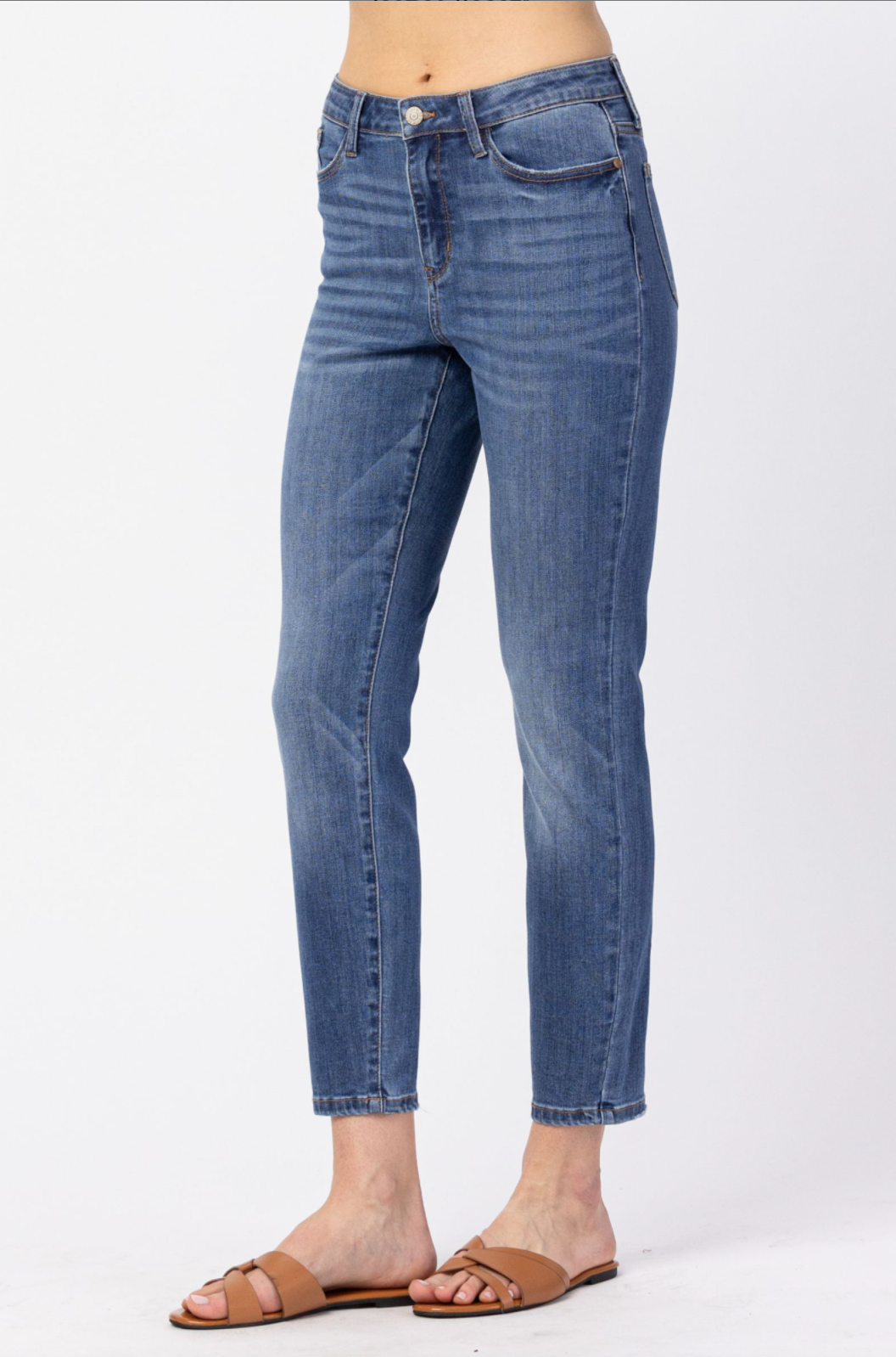 Judy Blue Non-Distressed Girlfriend Jeans