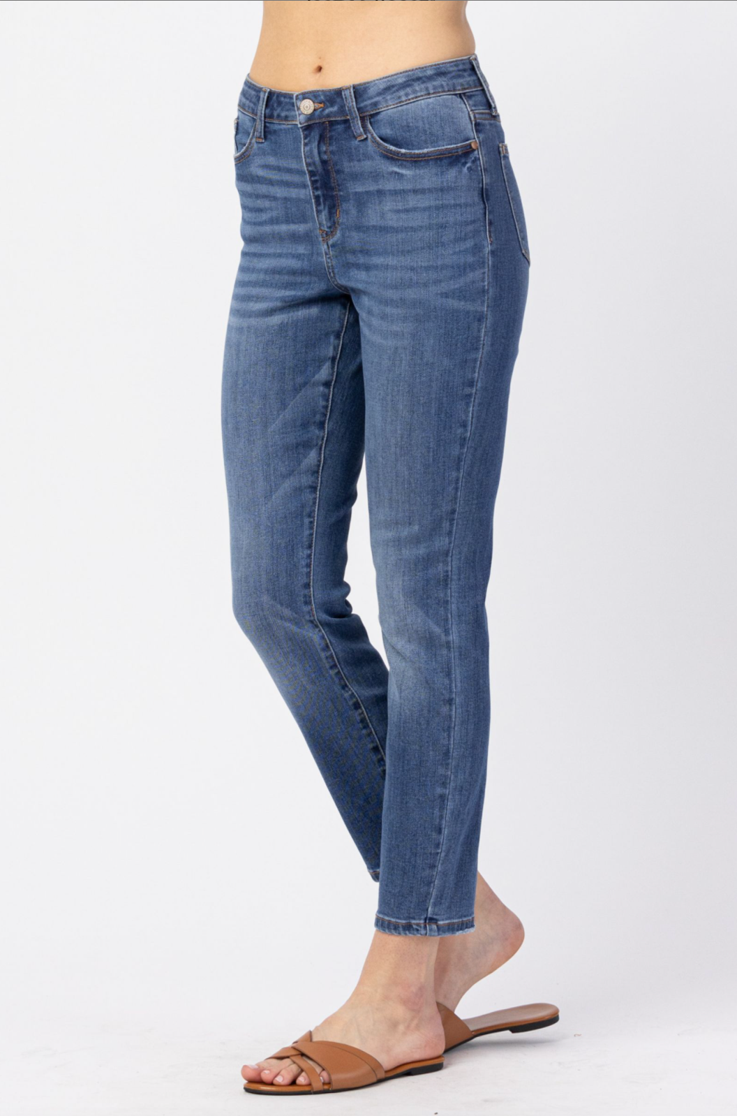 Judy Blue Non-Distressed Girlfriend Jeans