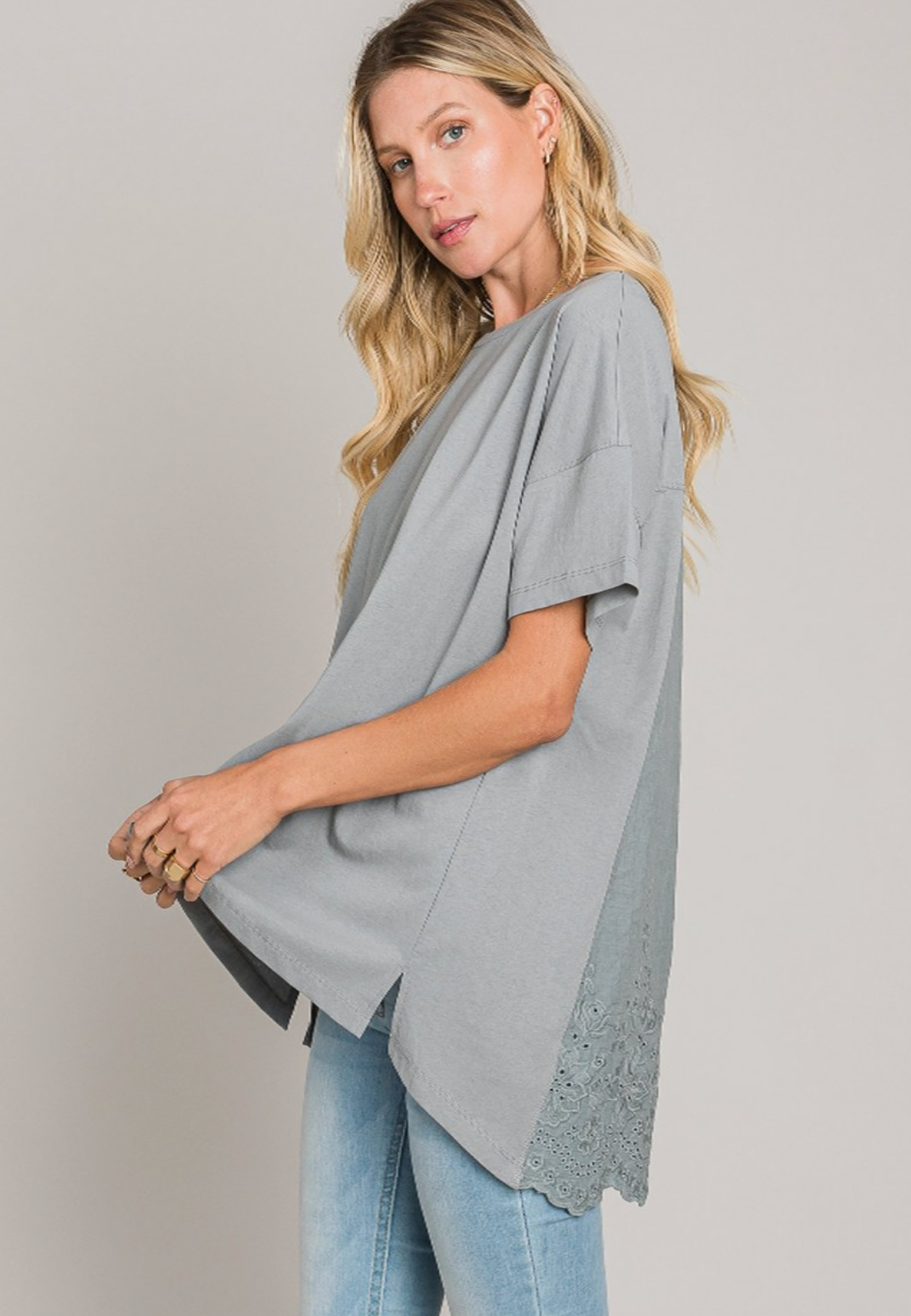 We Can Dance Eyelet Back Top