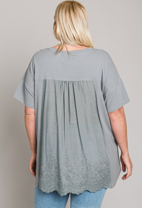 We Can Dance Eyelet Back Top