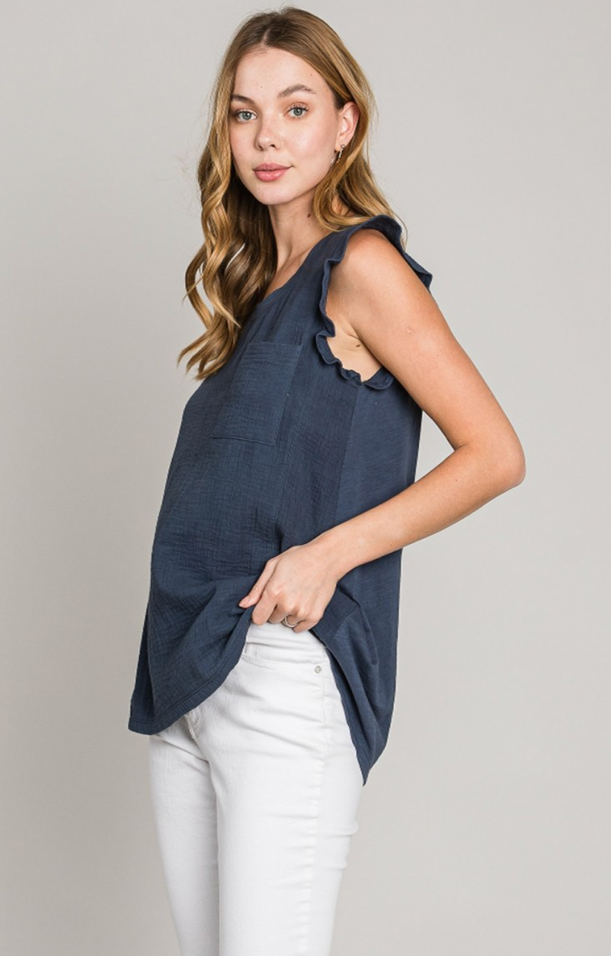 Forget the World  Ruffle Sleeve Top