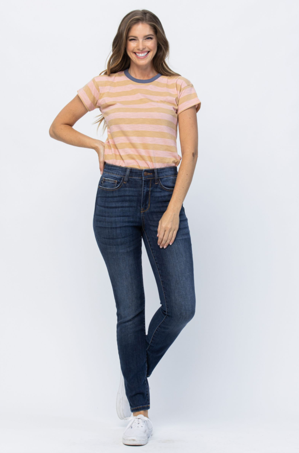 Judy Blue Clean Girlfriend Jeans