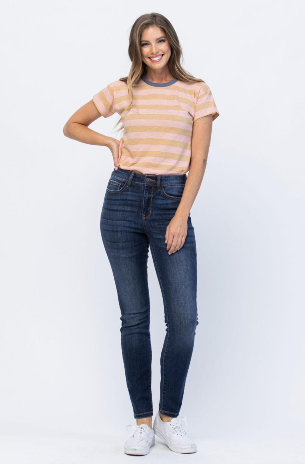 Judy Blue Clean Girlfriend Jeans