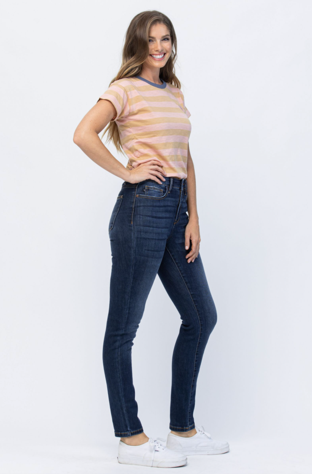 Judy Blue Clean Girlfriend Jeans