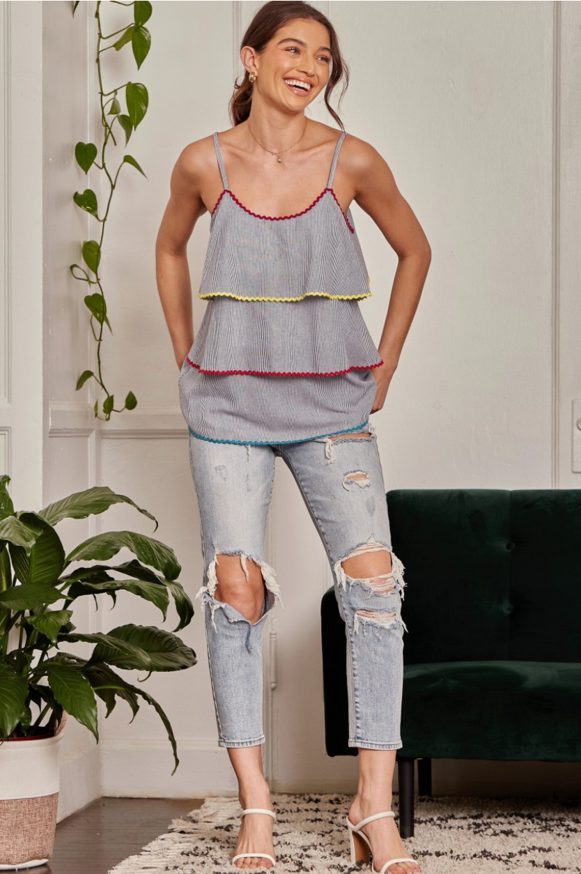 So Many Places Layered Tank
