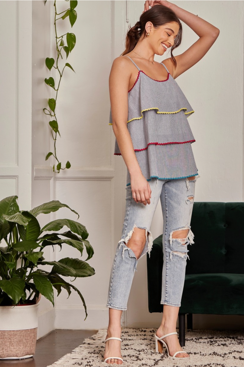 So Many Places Layered Tank