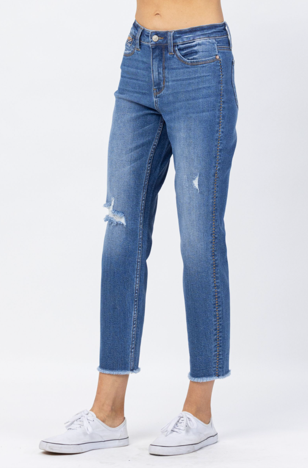 Judy Blue Howdy Embroidered Boyfriend Jeans