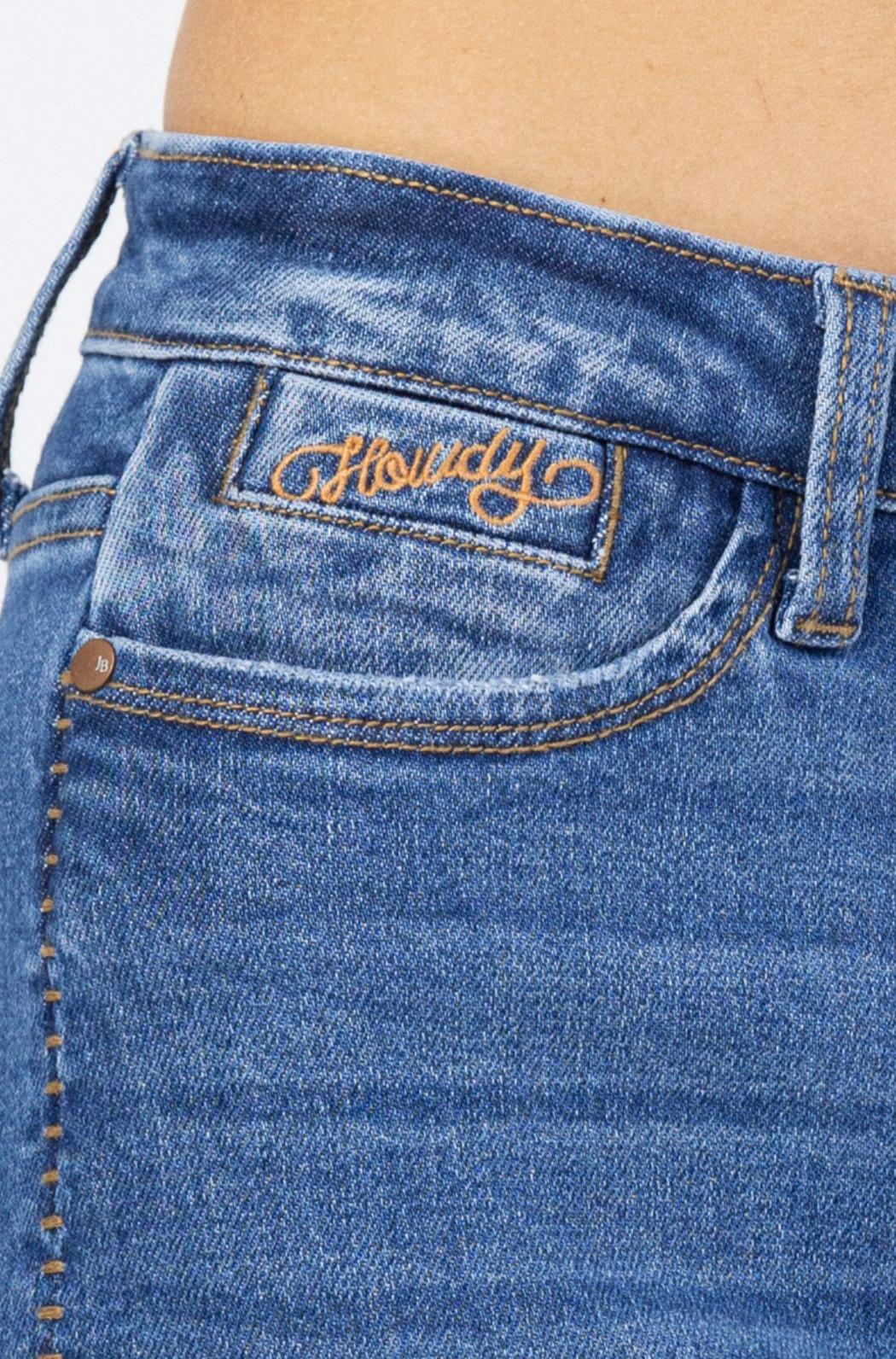 Judy Blue Howdy Embroidered Boyfriend Jeans