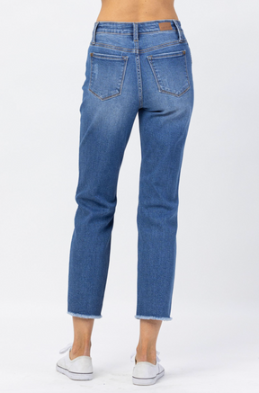 Judy Blue Howdy Embroidered Boyfriend Jeans