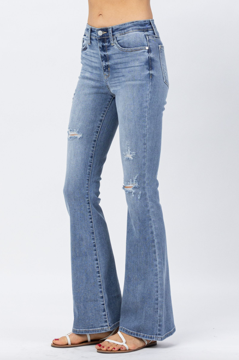 Judy Blue Destroyed Flare Jeans