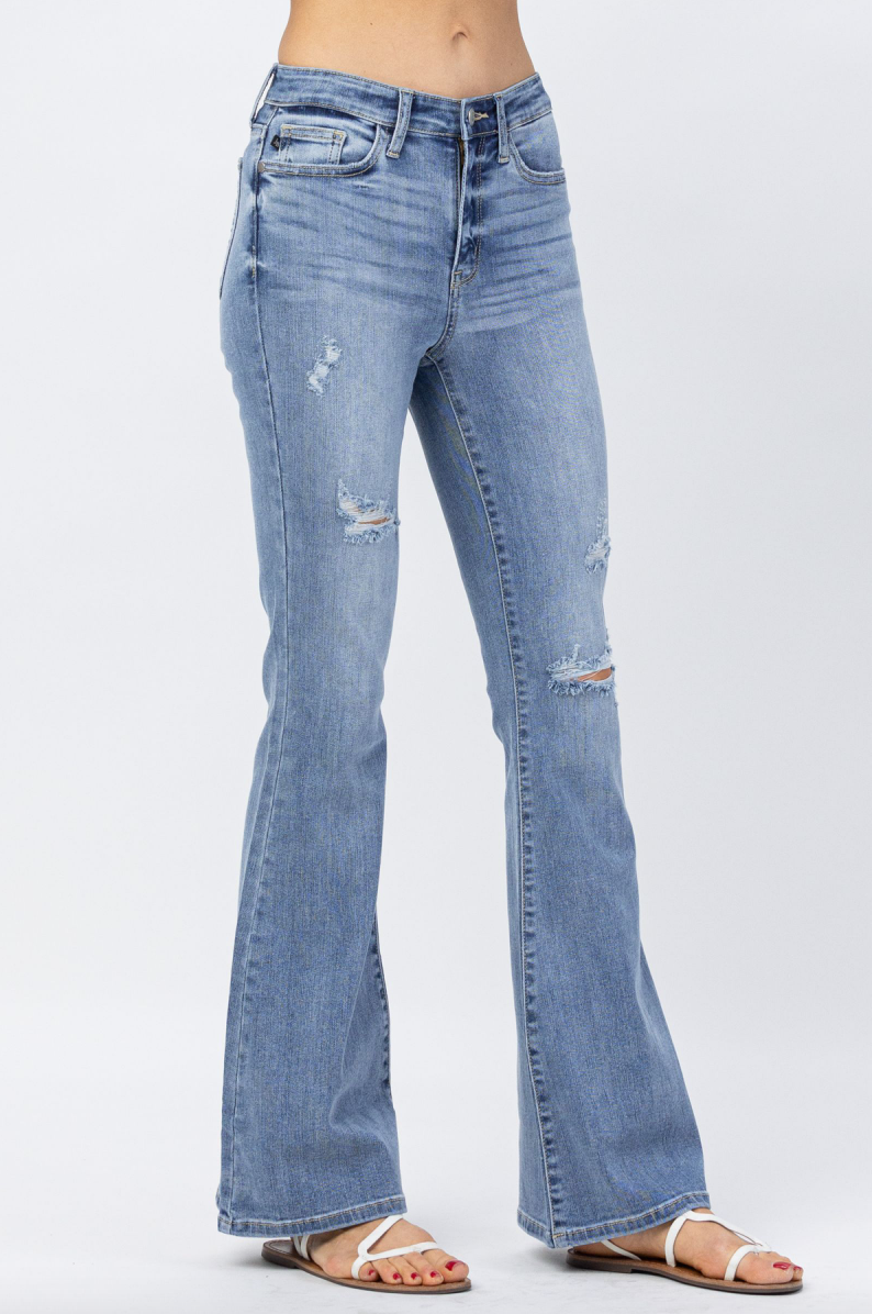 Judy Blue Destroyed Flare Jeans