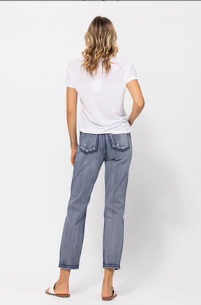 Judy Blue Medium Wash Destroyed Boyfriend Jeans