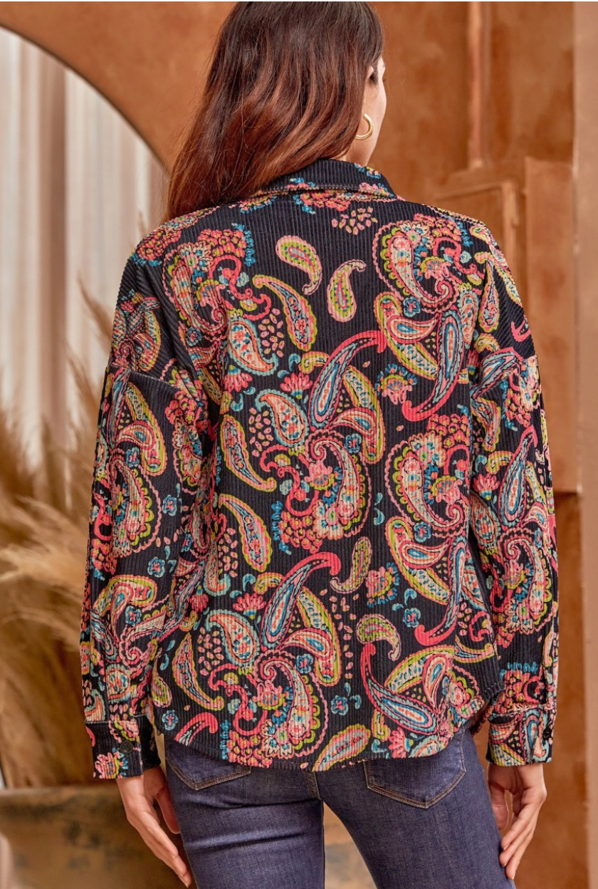 Beyond Obsessed Paisley Shacket