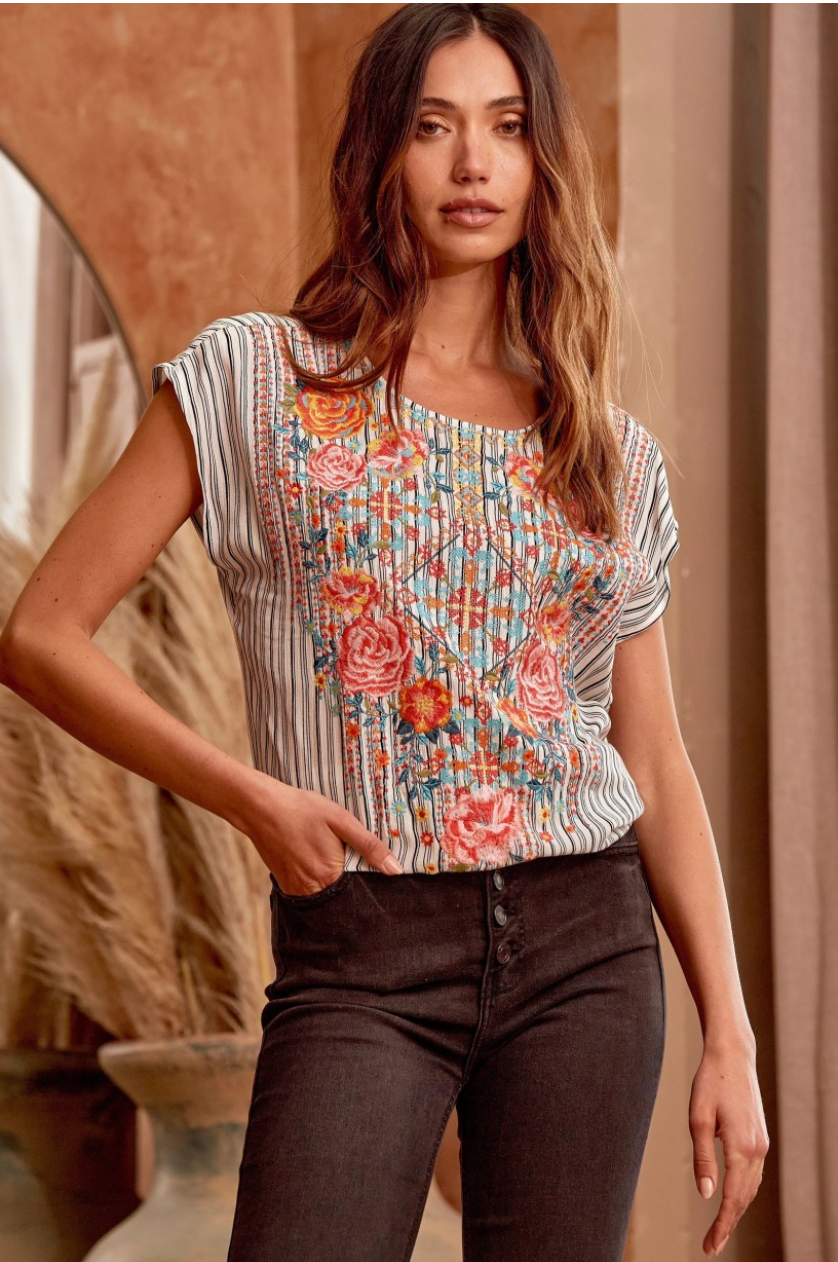 Hang On To You Embroidered Top