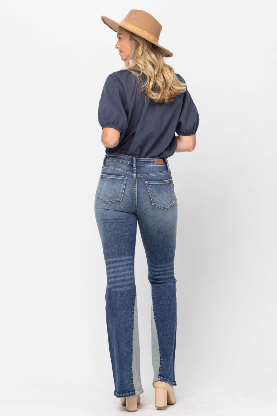 Judy Blue Inseam Panel Flare Jeans