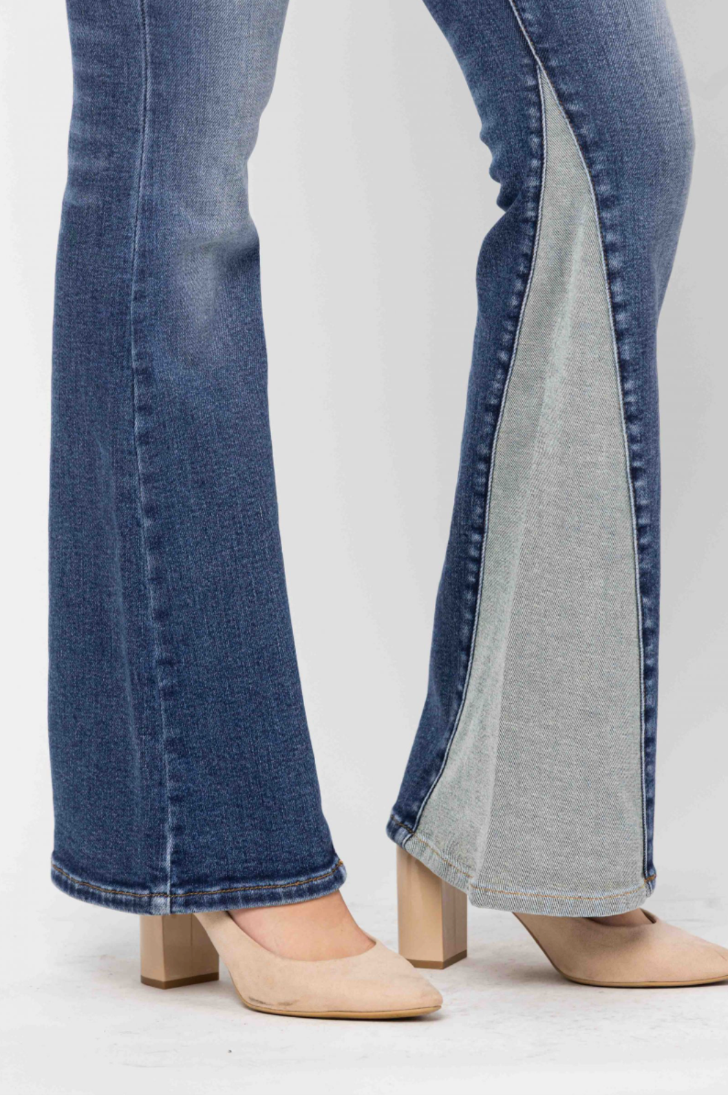 Judy Blue Inseam Panel Flare Jeans