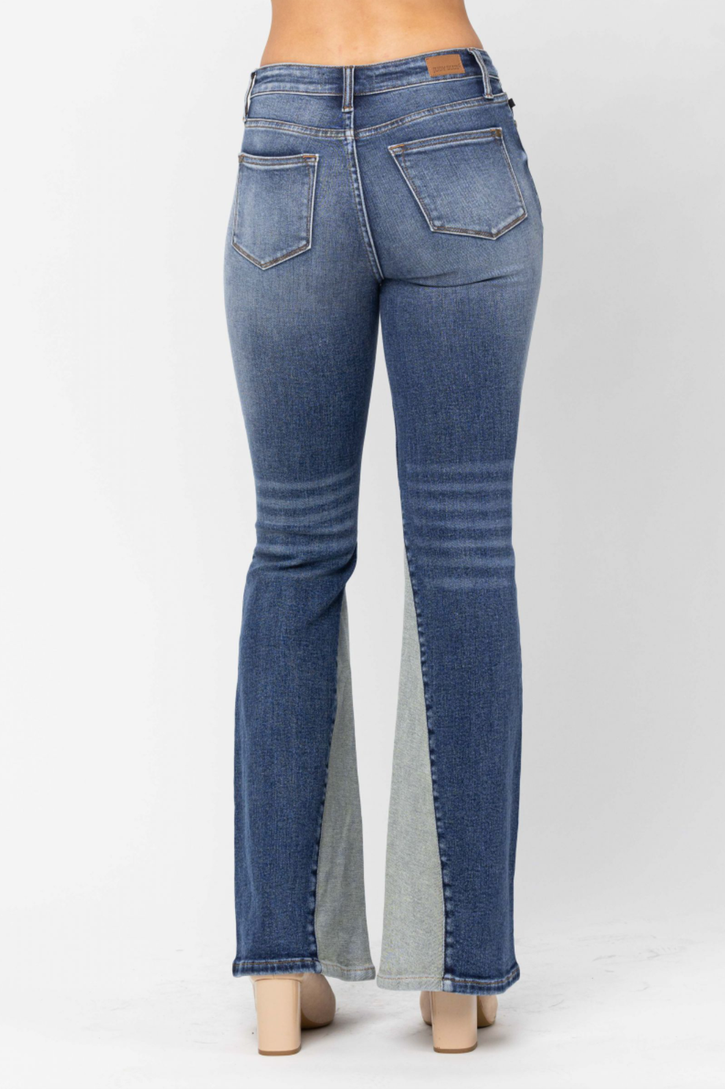 Judy Blue Inseam Panel Flare Jeans