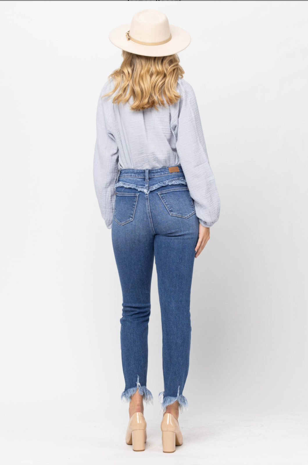 Judy Blue Fringe Pocket Slim Fit Jeans