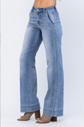 Judy Blue Classic Wide Hem Jeans