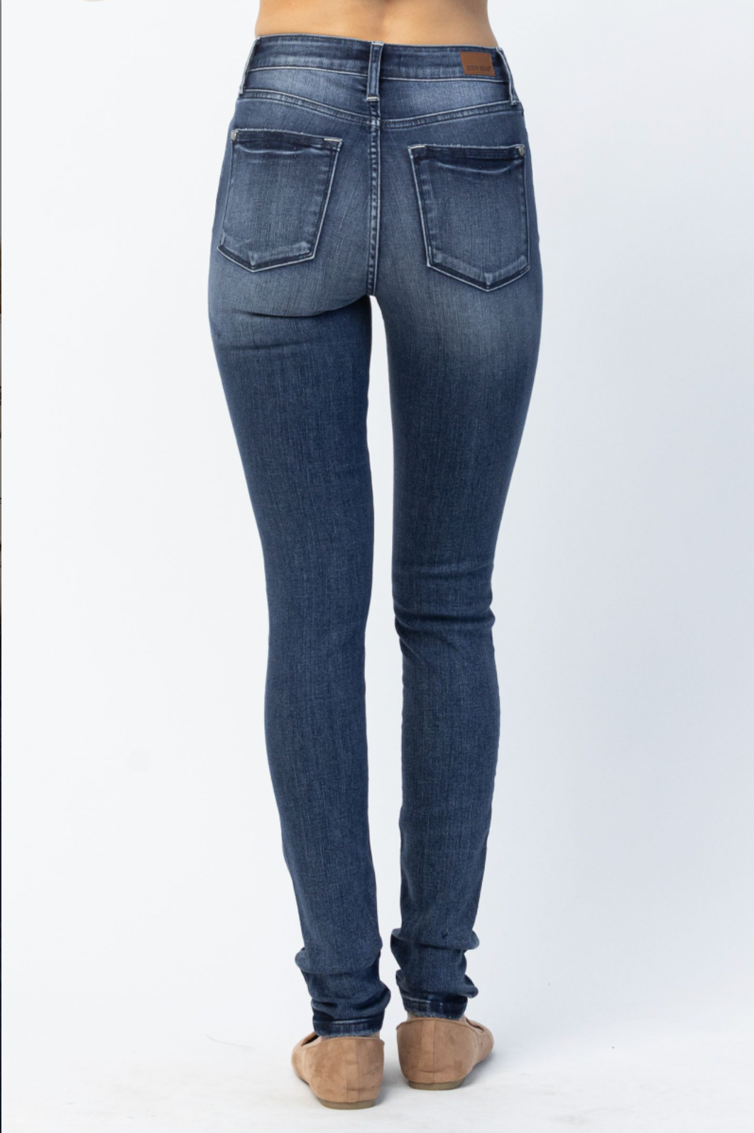 Judy Blue Super Long Pin Tack Skinny Jeans