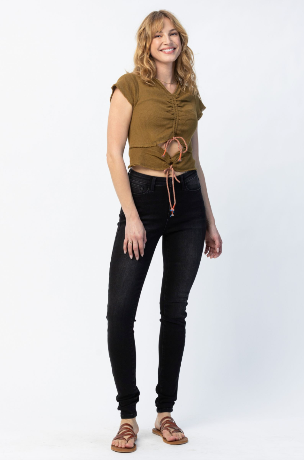 Judy Blue Super Long Black Skinny Jeans
