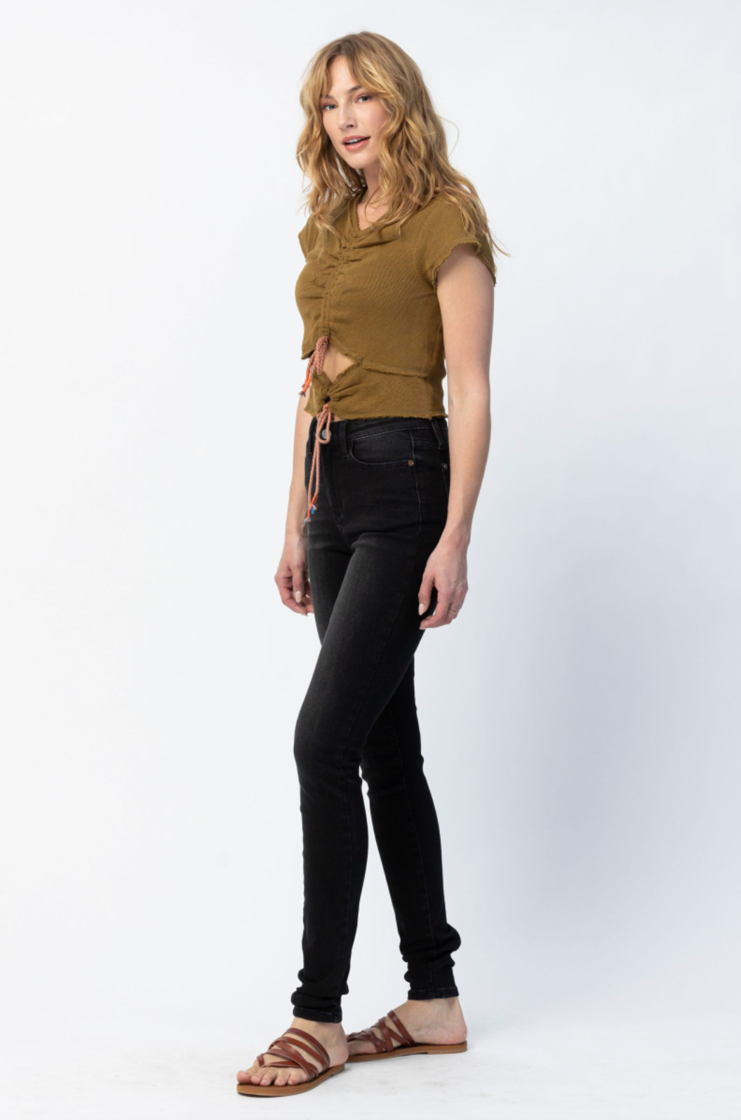 Judy Blue Super Long Black Skinny Jeans
