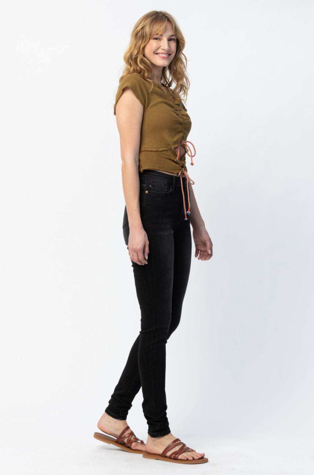 Judy Blue Super Long Black Skinny Jeans