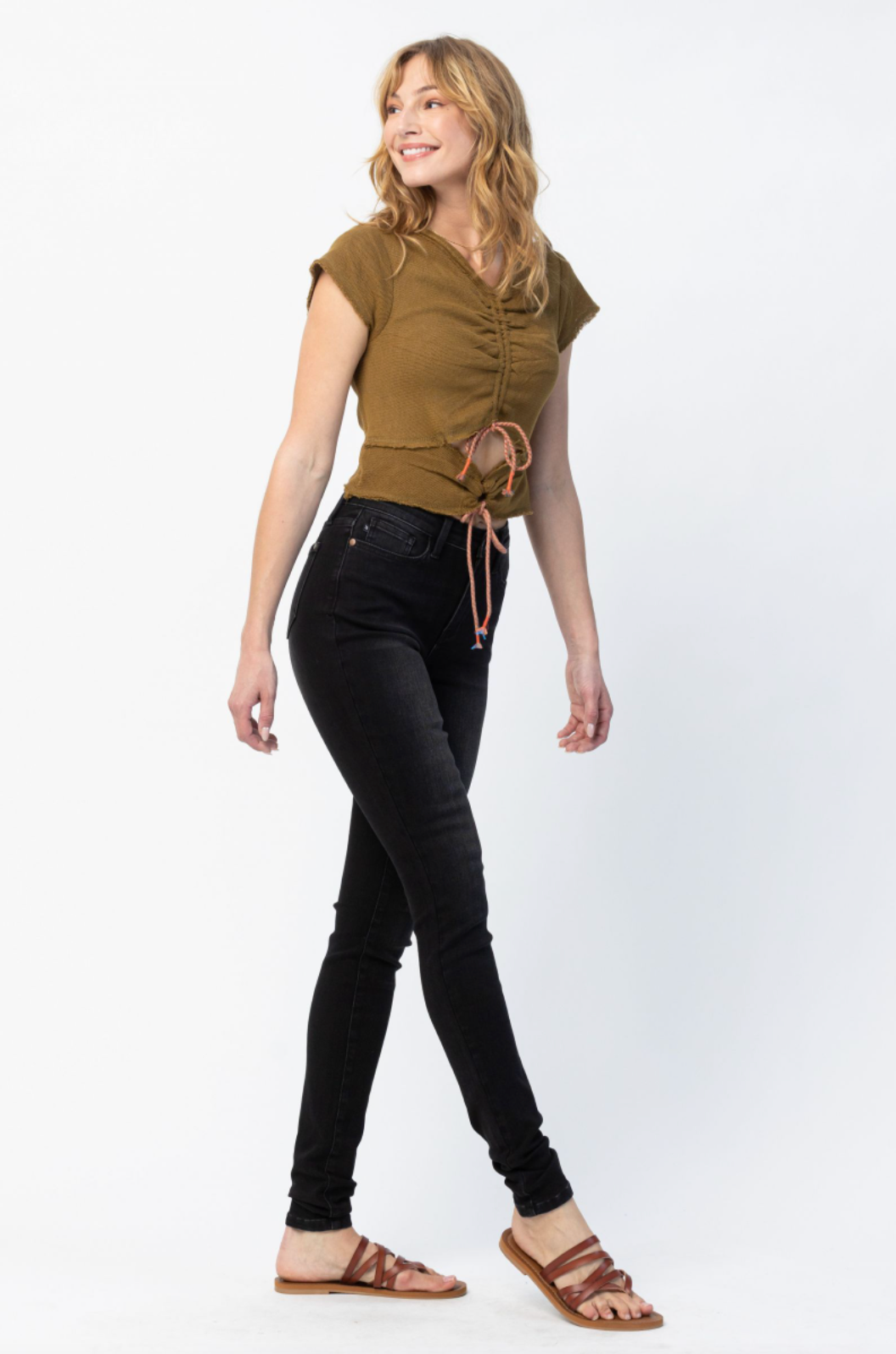 Judy Blue Super Long Black Skinny Jeans
