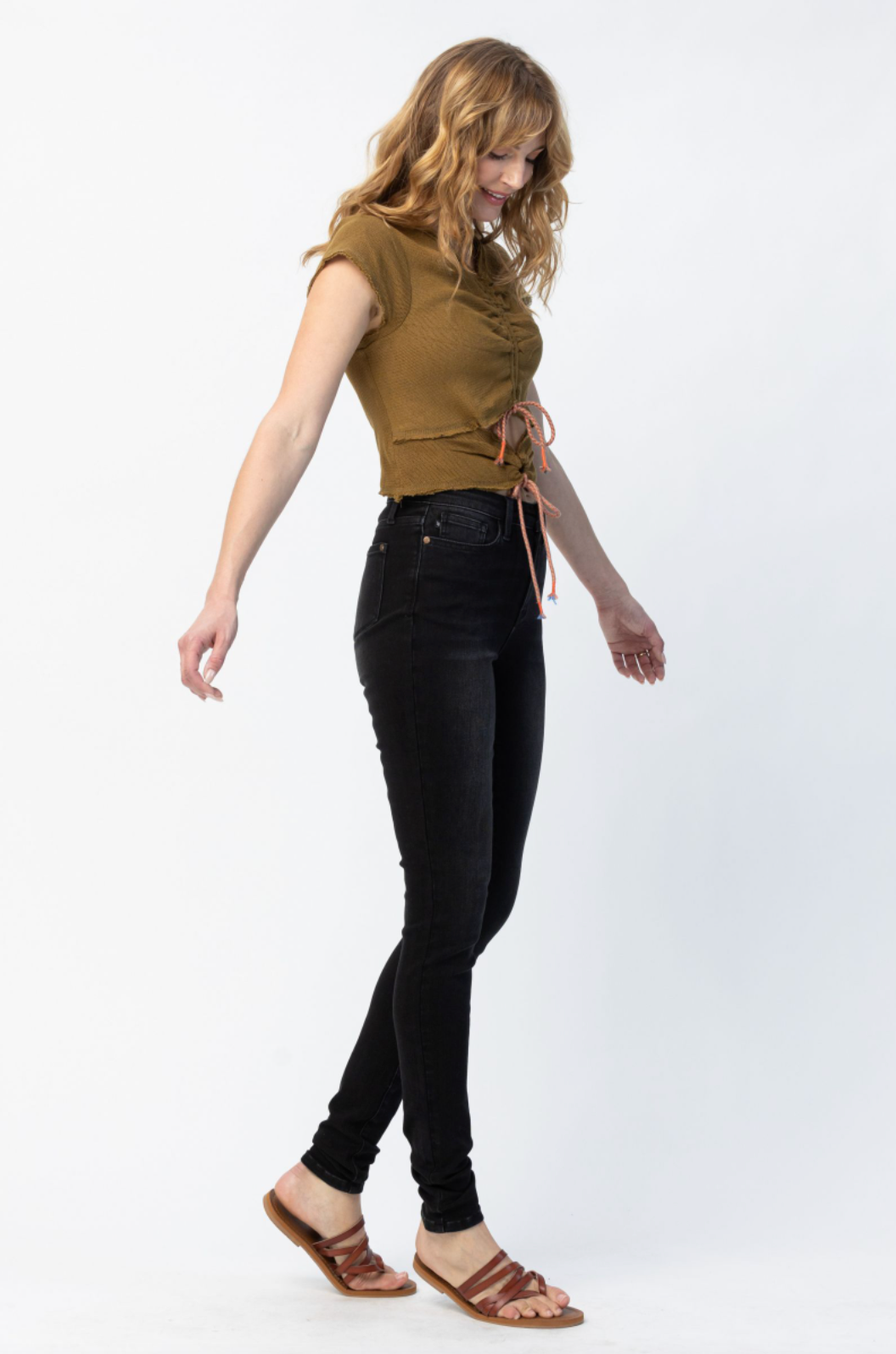 Judy Blue Super Long Black Skinny Jeans