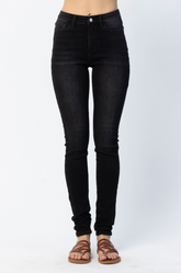 Judy Blue Super Long Black Skinny Jeans