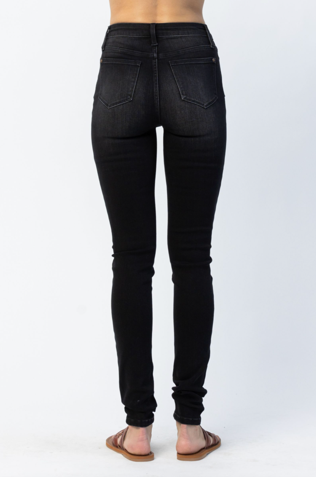 Judy Blue Super Long Black Skinny Jeans