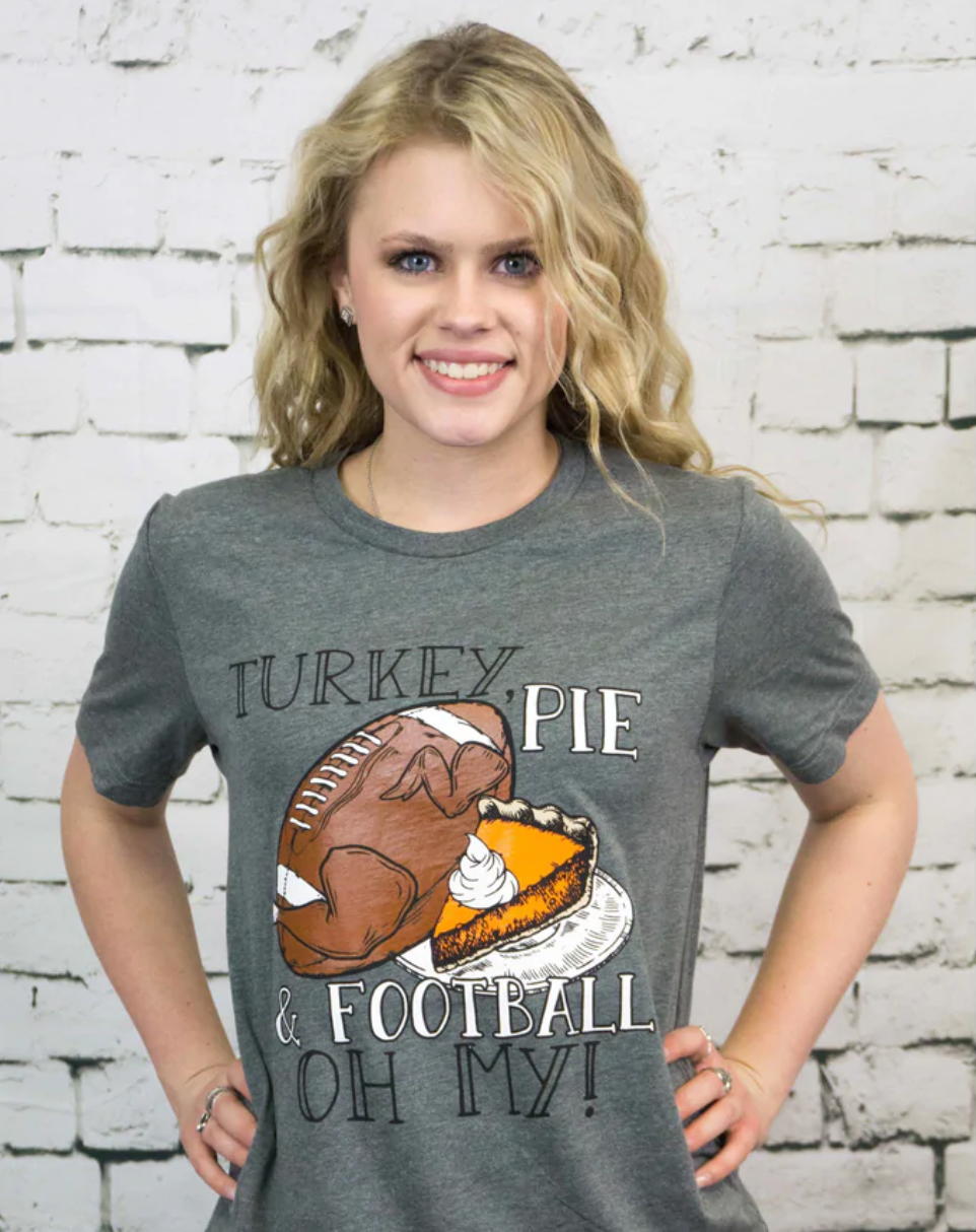 Turkey, Pie & Football Graphic Tee