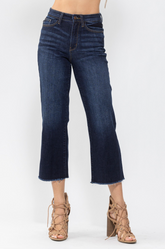 Judy Blue Cropped Wide Leg Jeans