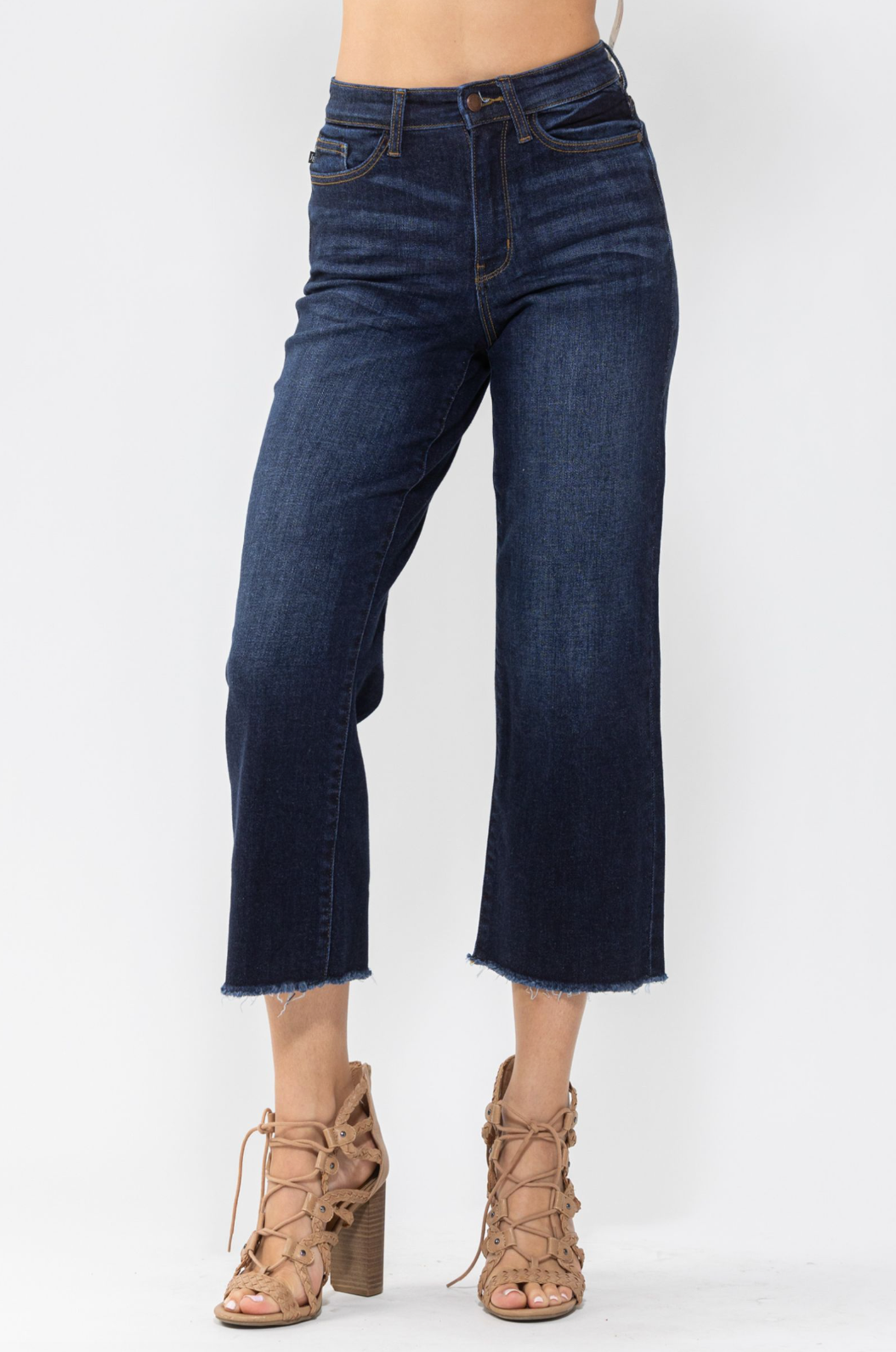 Judy Blue Cropped Wide Leg Jeans