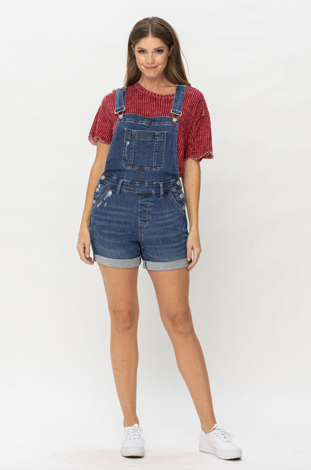 Judy Blue Double Cuff Short Overalls