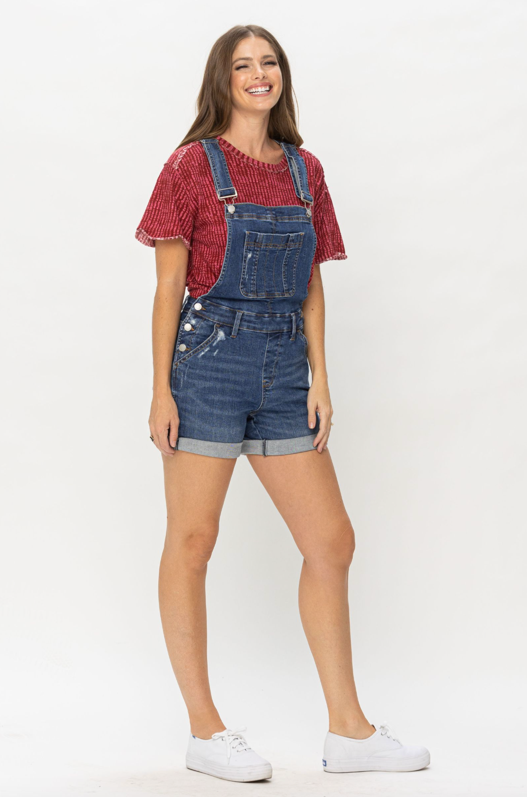 Judy Blue Double Cuff Short Overalls