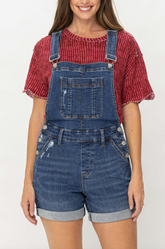 Judy Blue Double Cuff Short Overalls