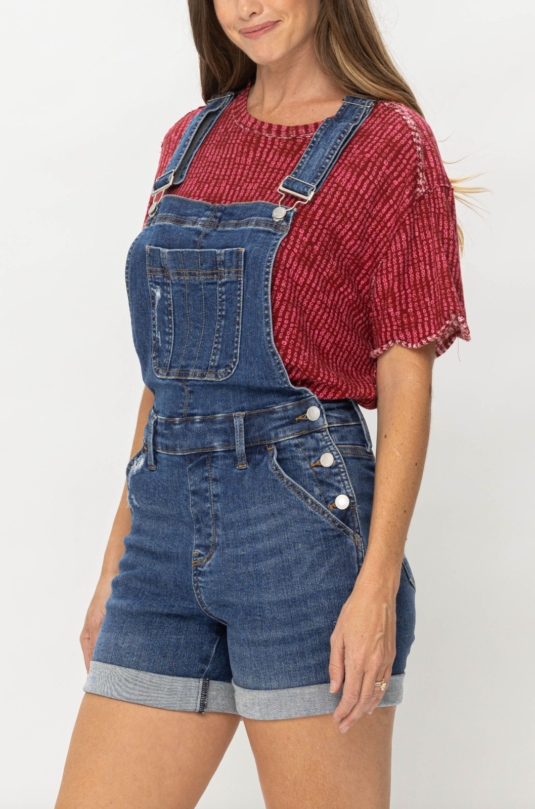 Judy Blue Double Cuff Short Overalls