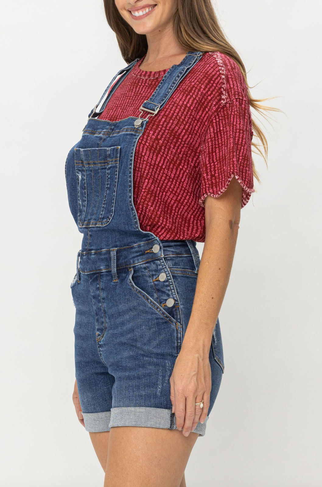 Judy Blue Double Cuff Short Overalls