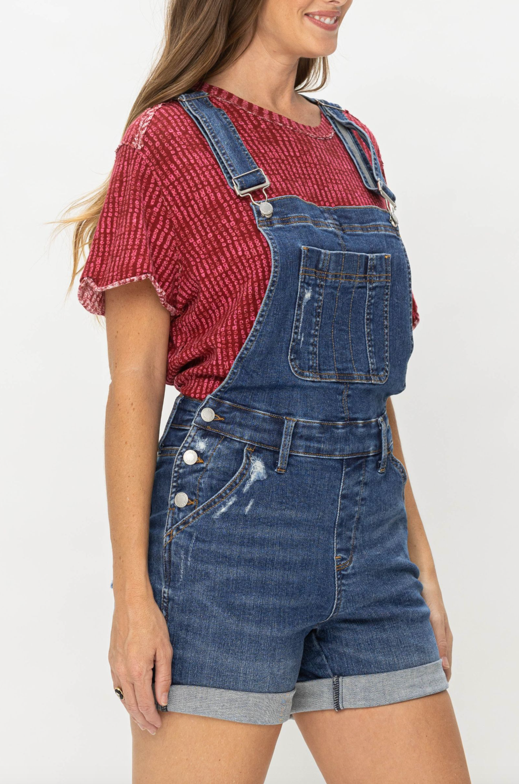 Judy Blue Double Cuff Short Overalls