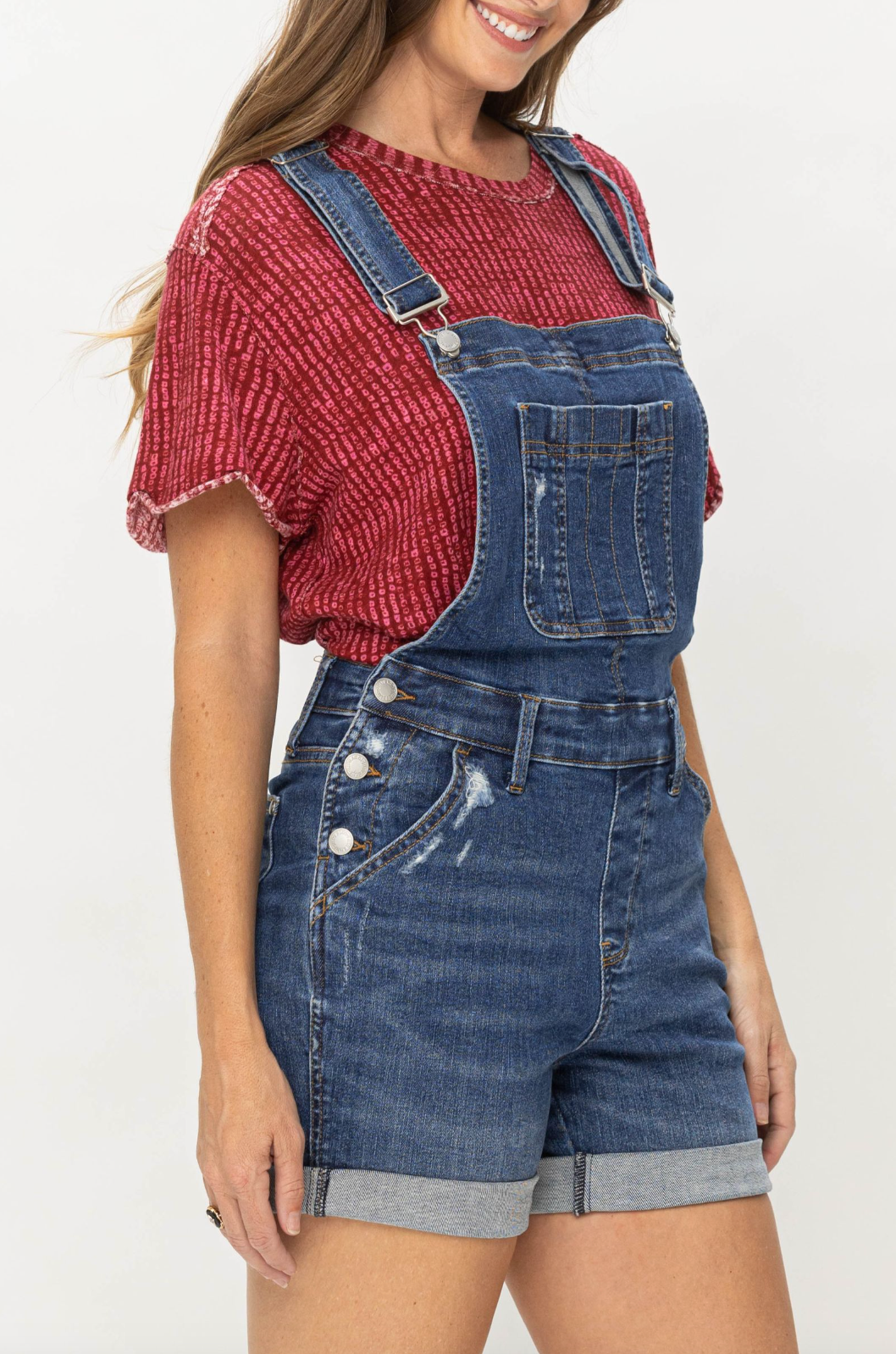 Judy Blue Double Cuff Short Overalls