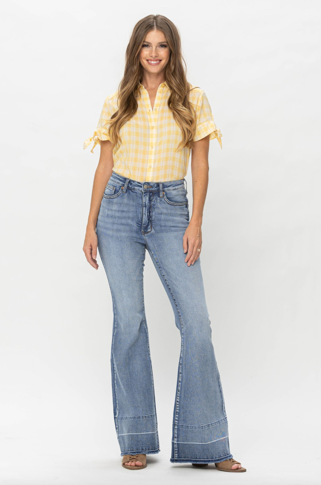 Judy Blue Release Hem Tummy Control Flare Jeans