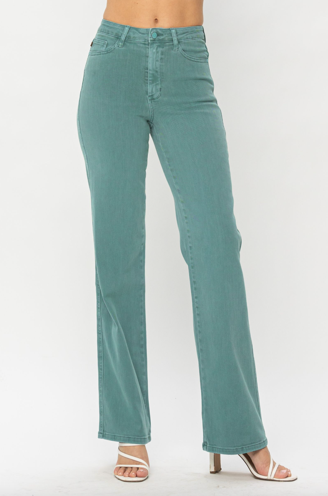 Judy Blue Straight Leg Sea Green Jeans