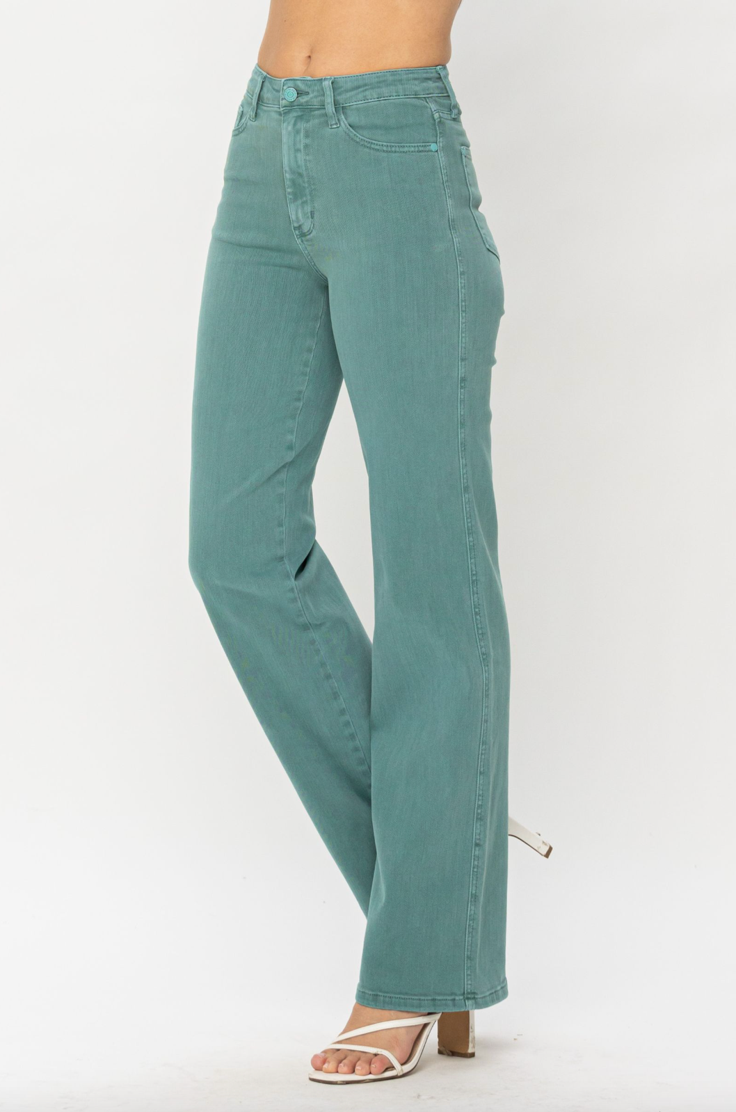 Judy Blue Straight Leg Sea Green Jeans