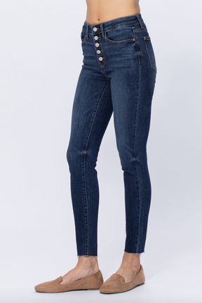 Judy Blue Button Fly Cut Off Jeans