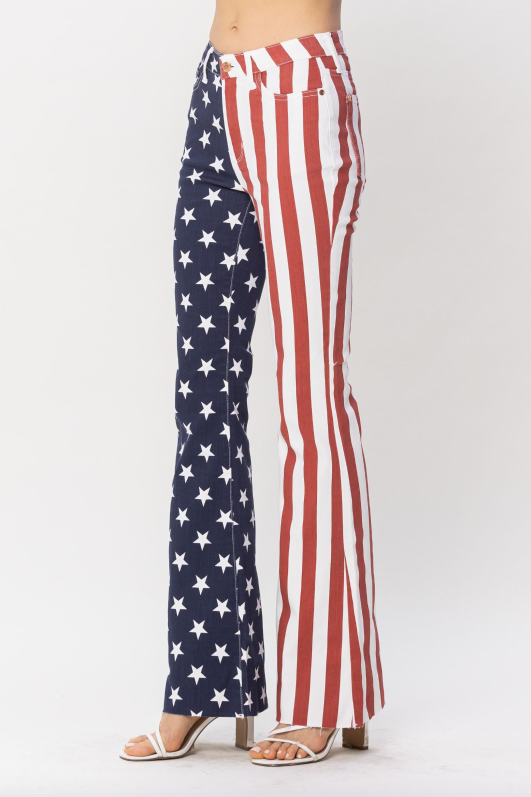 Judy Blue American Flag Print Flare Jeans