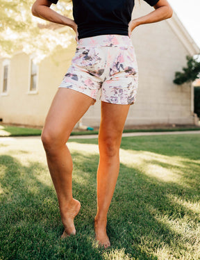 Blissfully Yours Harem Shorts - Watercolor